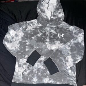 Under Armour Gray & White Tie-Dye Kids Hoodie